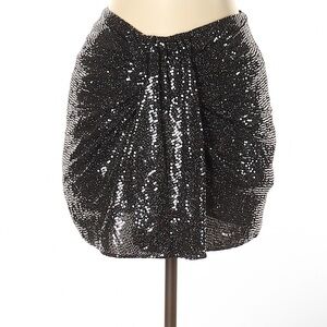 Zara Black Sequin Mini Skirt Size Medium- Women